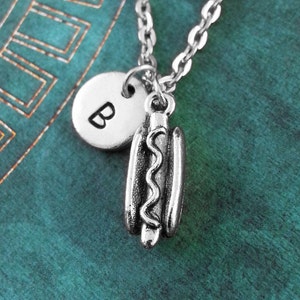 Hot Dog Necklace VERY SMALL Hotdog Necklace Personalized Jewelry Food Jewelry Hot Dog Jewelry Food Necklace Charm Necklace Pendant Necklace
