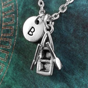 Rowboat Necklace SMALL Rowboat Charm Necklace Row Boat Necklace Rowing Gift Rowing Team Gift Rowing Jewelry Pendant Necklace Camping Gift