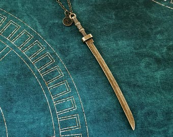 Katana Necklace LARGE Samurai Sword Necklace Japanese Necklace Japanese Jewelry Sword Jewelry Katana Jewelry Katana Gift Personalized Gift