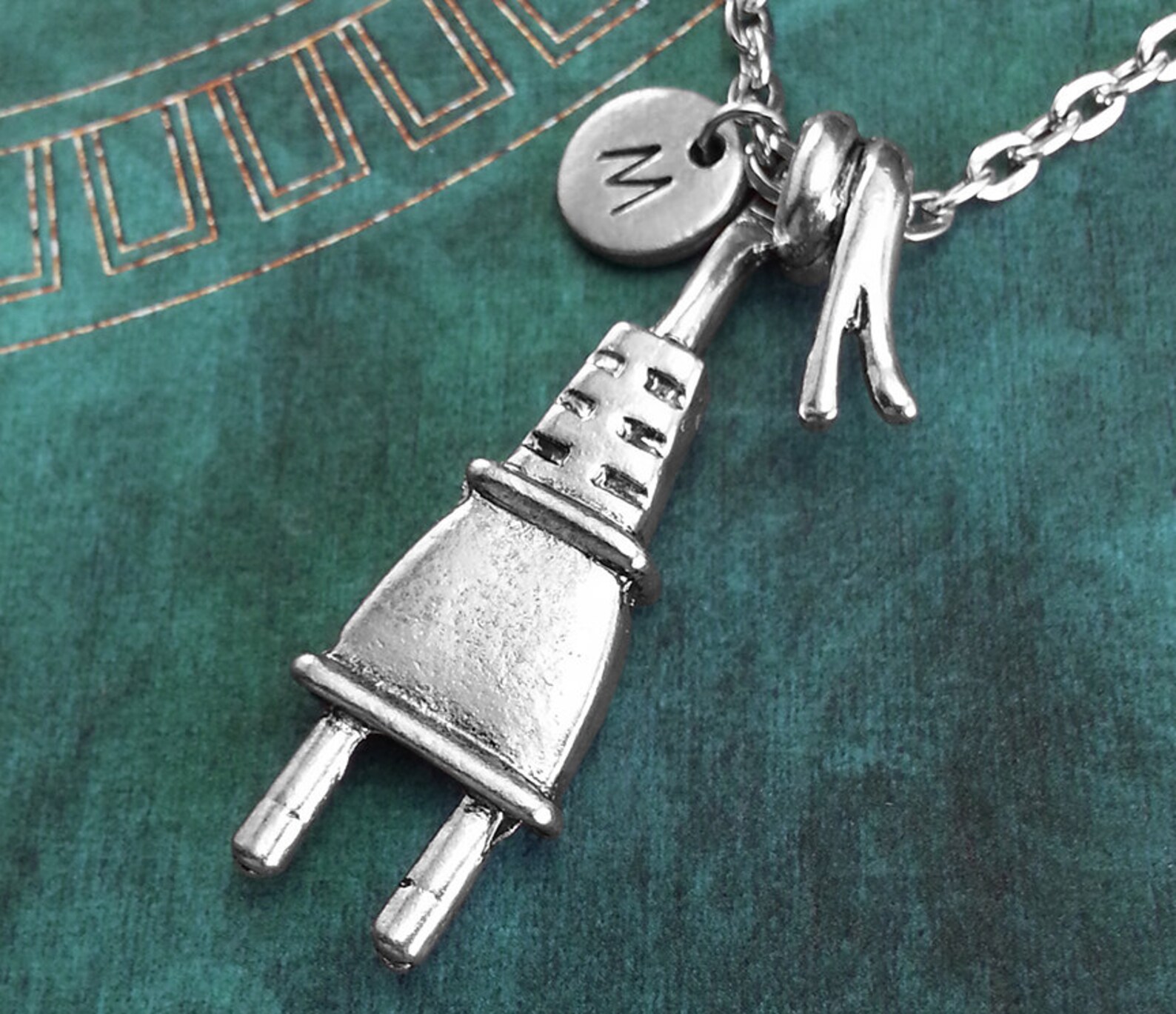 Electrical Plug Necklace Personalized Necklace Electrical Etsy