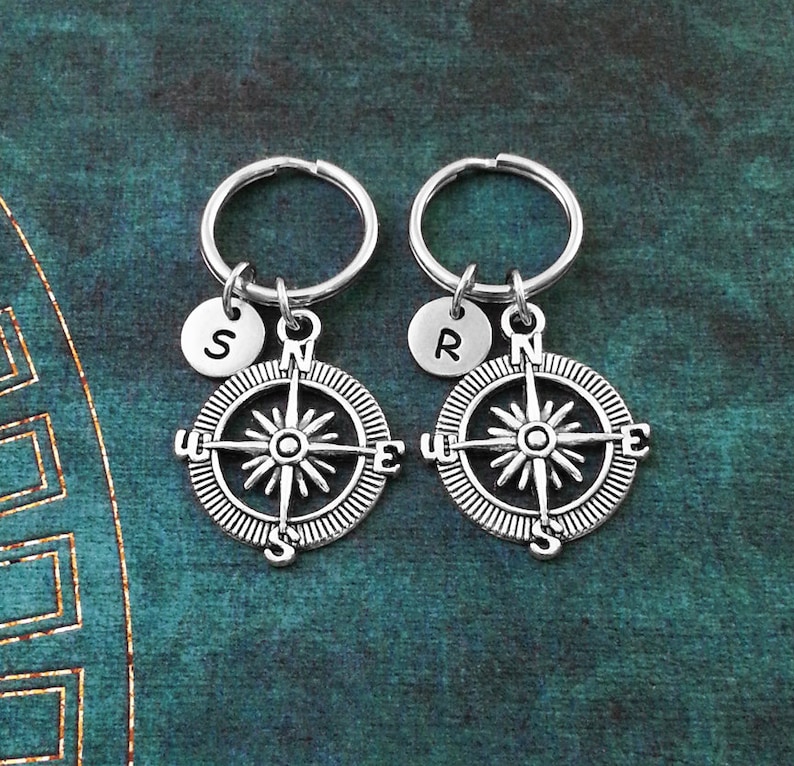 Compass Necklace SET of 2 Best Friend Necklaces Friendship Etsy