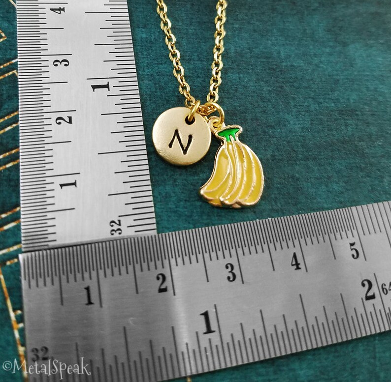 Bananas Necklace Banana Charm Necklace Banana Pendant Necklace Etsy