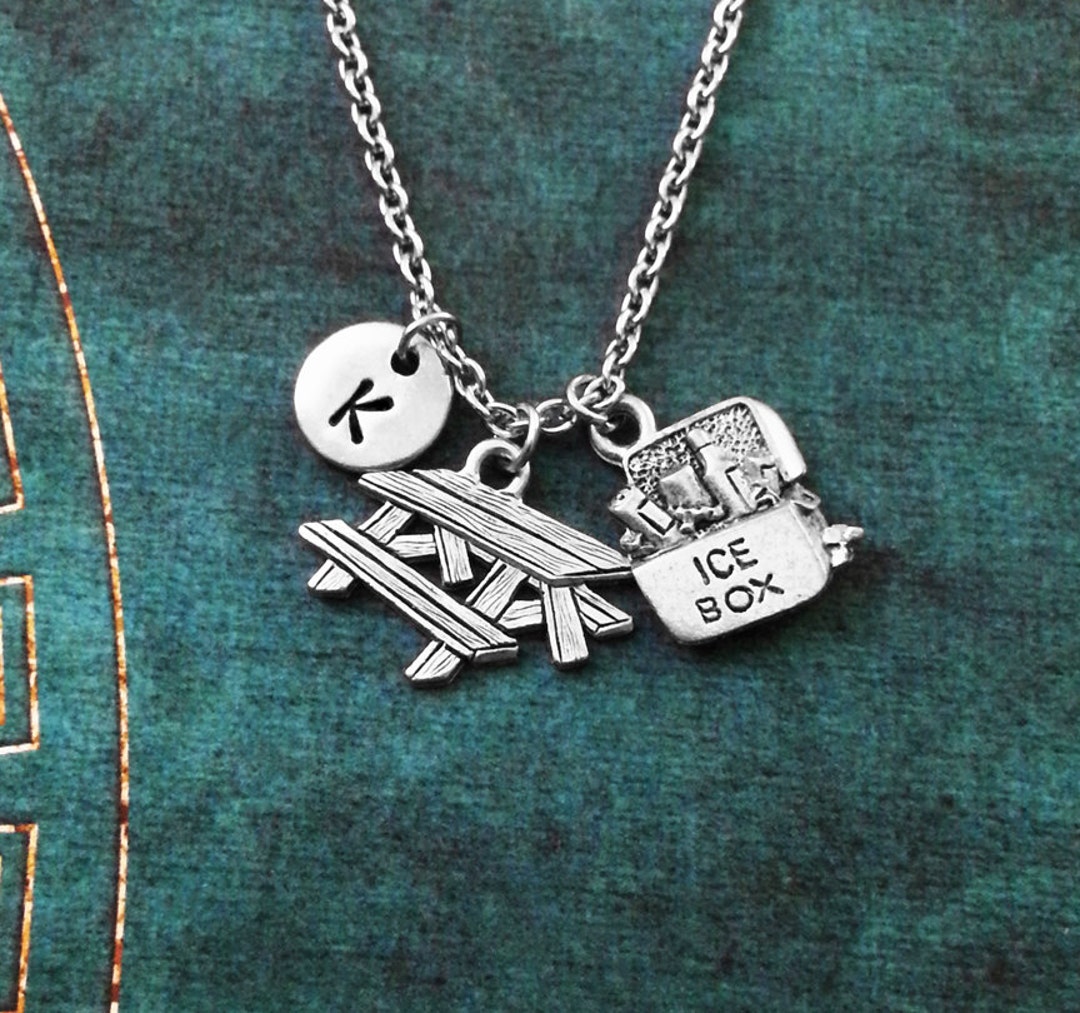 Picnic Table Necklace Picnic Table Jewelry Picnic Necklace Icebox ...