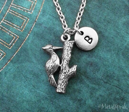 Woodpecker Necklace Bird Jewelry SMALL Wood Pecker Charm