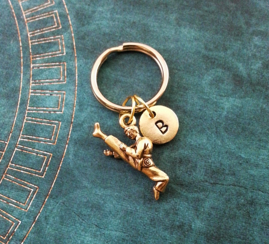 Karate Necklace Gold Karate Pendant Necklace Martial Arts Etsy