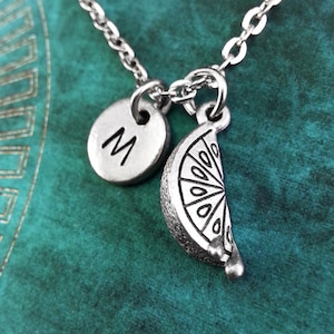 Lemon Necklace SMALL Lemon Jewelry Lemon Slice Necklace Lemon Pendant Necklace Lemon Charm Necklace Fruit Necklace Lime Necklace Lime Slice