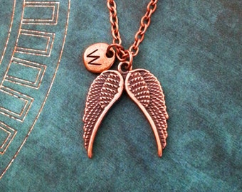 Wings Necklace Copper Angel Wings Jewelry Angel Necklace Memorial Necklace Memorial Gift Remembrance Necklace Condolence Gift Sympathy Gift