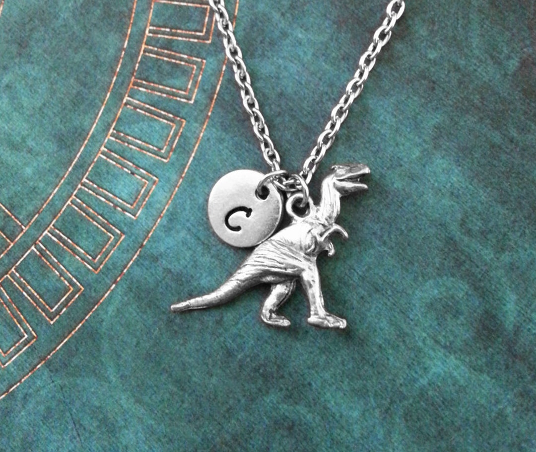 Dinosaur Necklace SMALL T-rex Necklace Personalized Jewelry Dinosaur ...