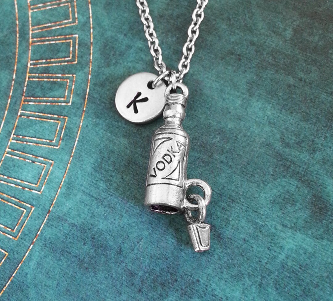 Vodka Necklace Shot Glass Necklace 21st Birthday Gift Etsy