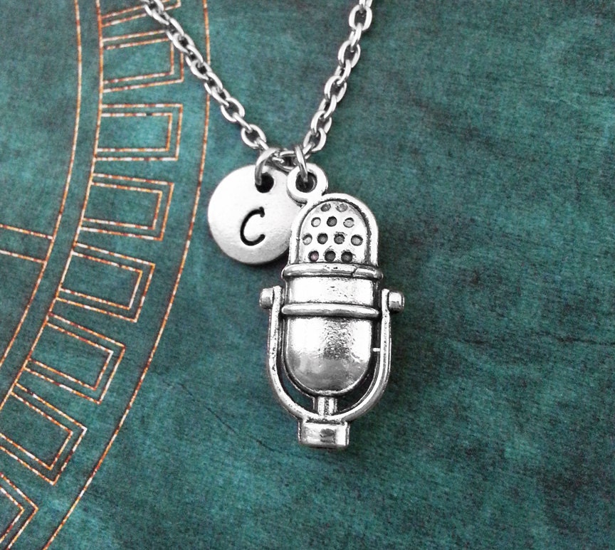 Microphone Necklace SMALL Mic Necklace Personalized Jewelry Etsy