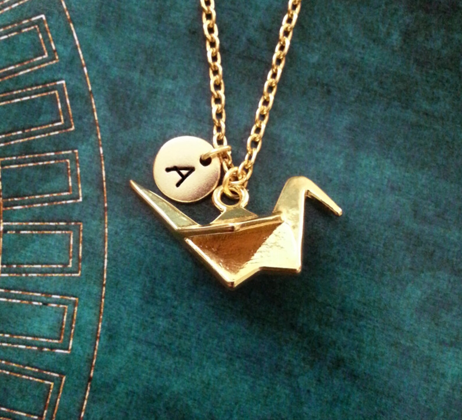 Paper Crane Necklace Paper Crane Jewelry Origami Necklace Etsy