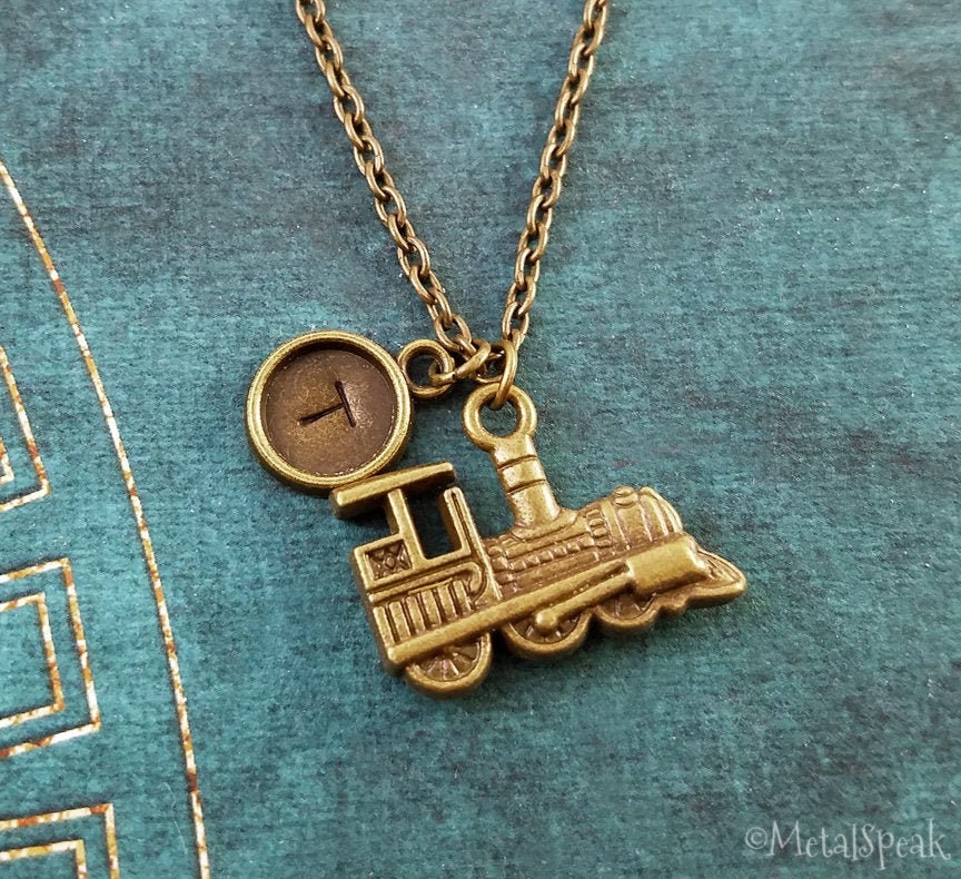 Train Necklace SMALL Train Charm Necklace Train Jewelry Travel Etsy