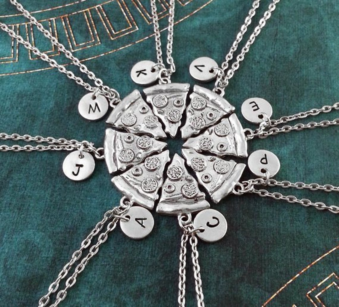 Pizza Friendship Necklaces SET of 8 Pizza Slices Best Friends