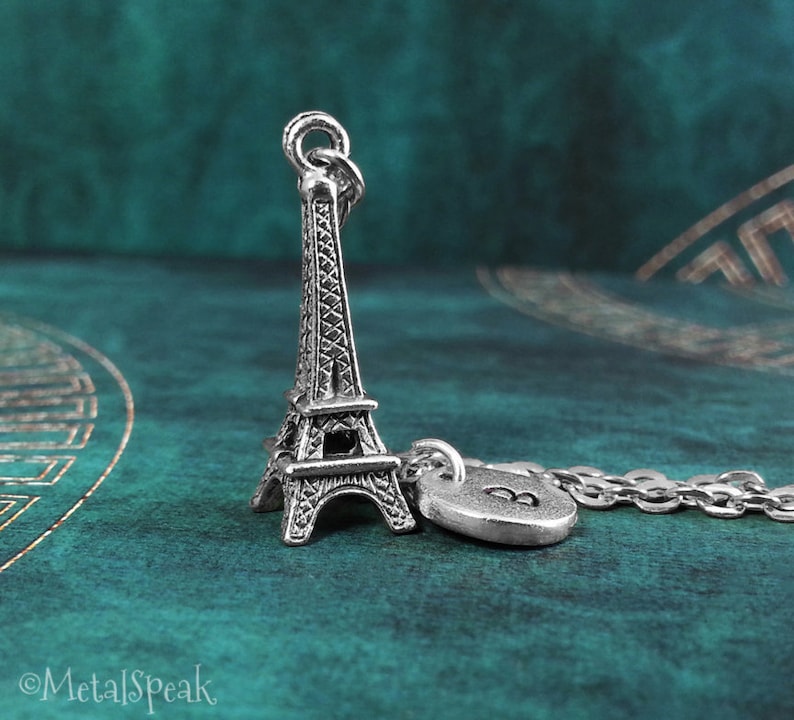 Eiffel Tower Necklace Eiffel Tower Charm Necklace Paris Travel Etsy