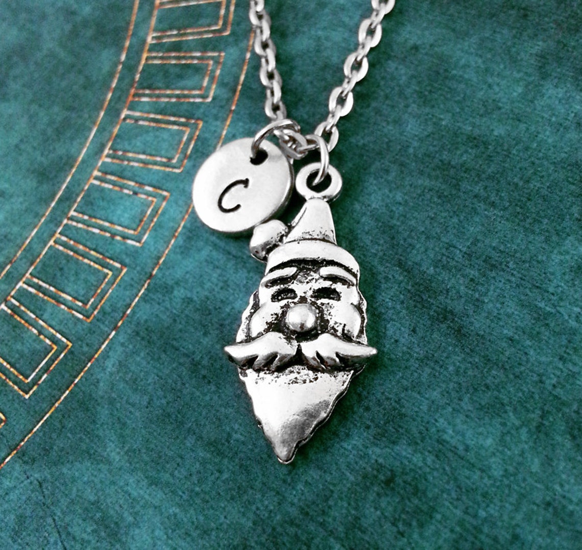 New Crystal & Enamel Santa Claus Pendant Necklace - Long Chain, Colorful Holiday Jewelry