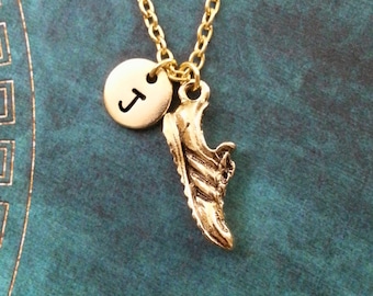Tennis Shoe Necklace SMALL Sport's Shoe Jewelry Sneaker Necklace Sneakers Jewelry Gold Sneaker Charm Necklace Running Gift Runner Jewelry