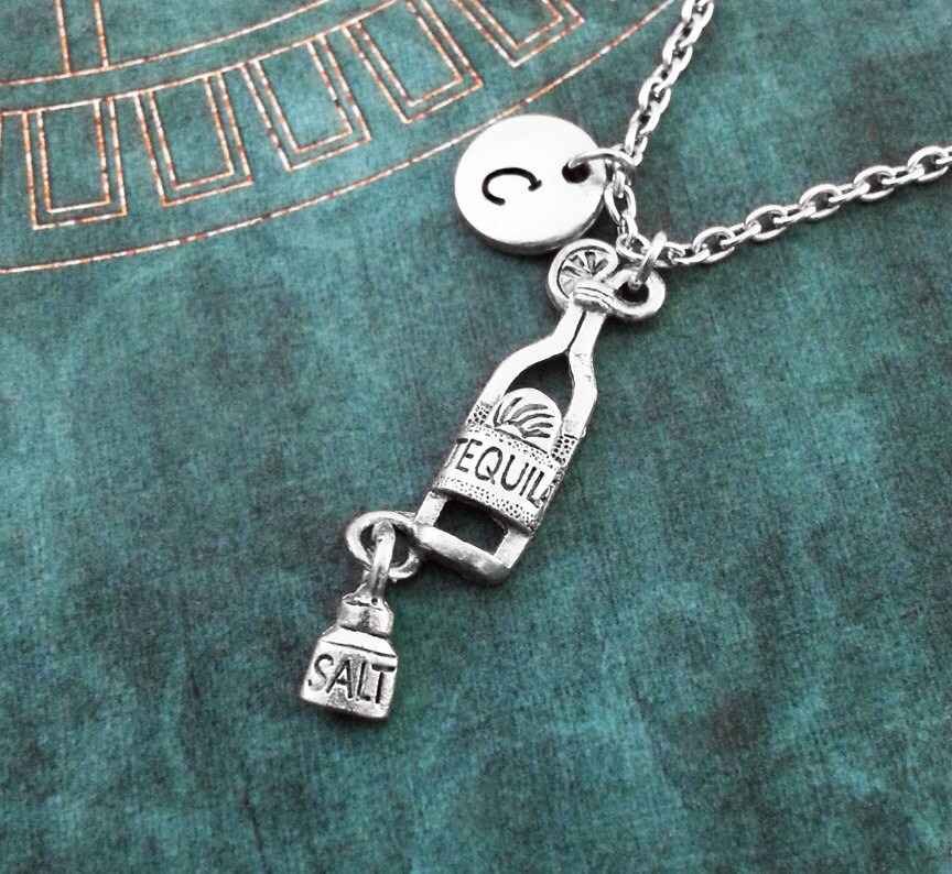 Tequila Necklace SMALL Tequila Lime and Salt Necklace Alcohol Etsy