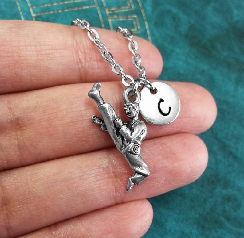 Karate Necklace Personalized Necklace Martial Arts Gift Etsy