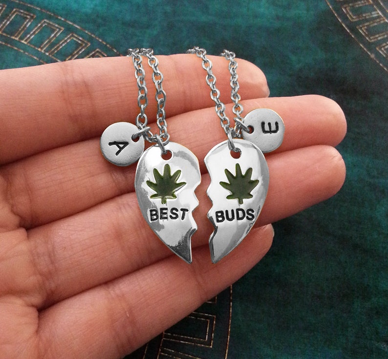 Best Buds Necklace Set Buds Necklaces Pot Leaf Necklace Etsy