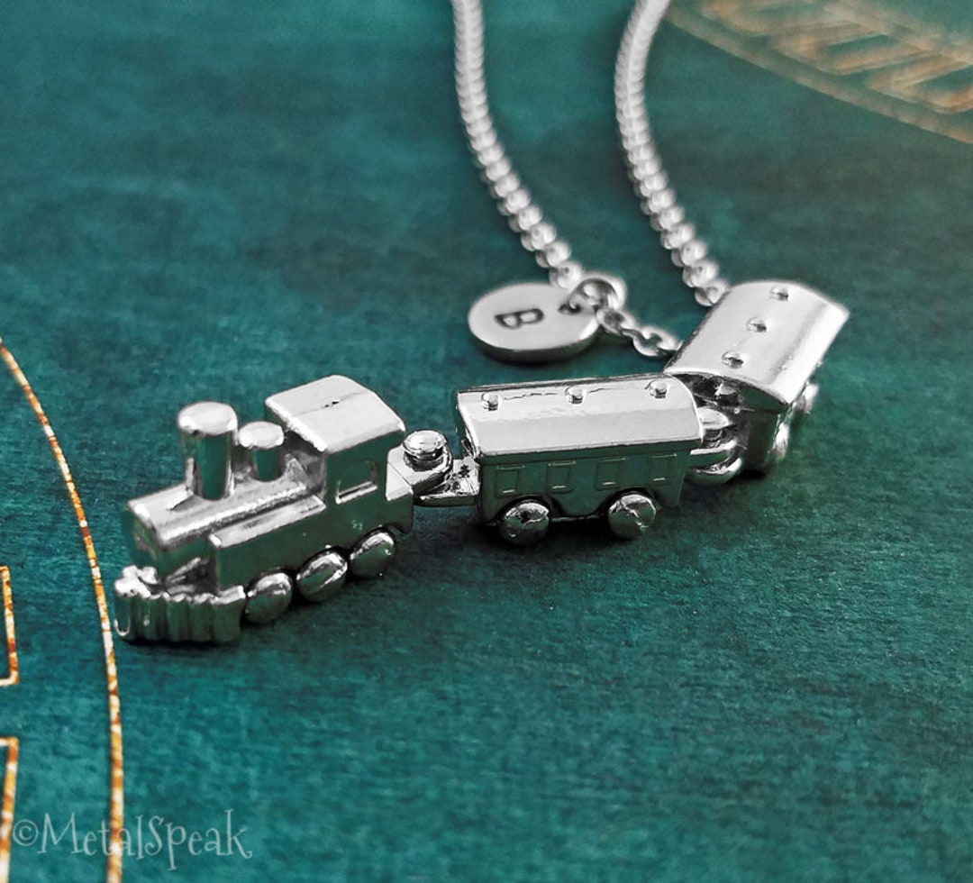 Train Necklace Train Charm Necklace Train Pendant Necklace Etsy