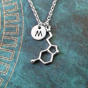 Serotonin Necklace Serotonin Jewelry Chemistry Jewelry Chemist Necklace Happiness Necklace Depression Gift Biochemistry Molecule Science