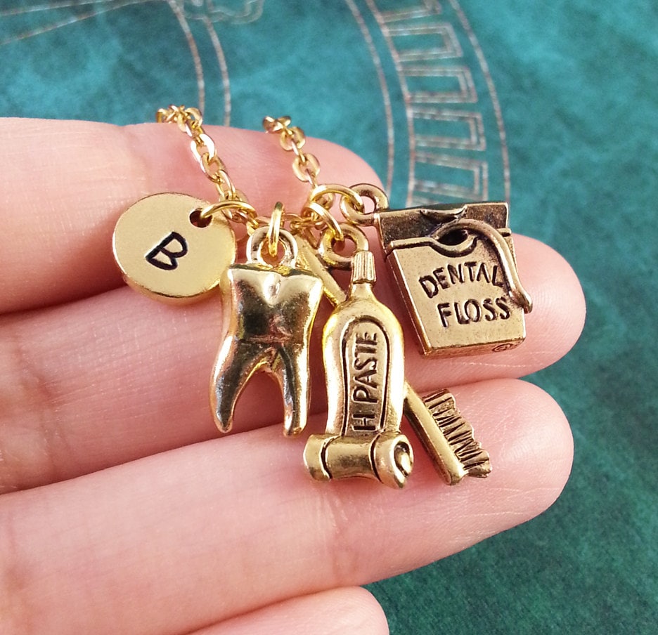 Dental Hygiene Necklace Personalized Necklace Tooth Etsy