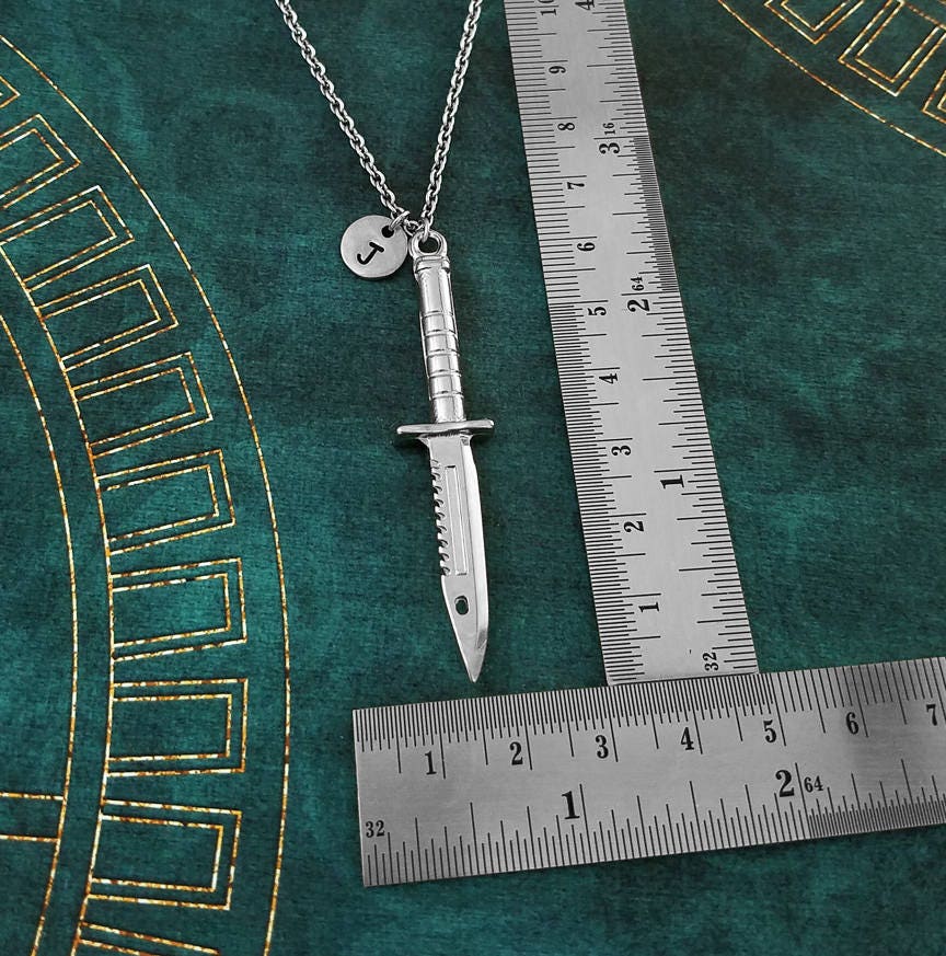 Knife Necklace Dagger Necklace Combat Knife Charm Necklace Etsy UK