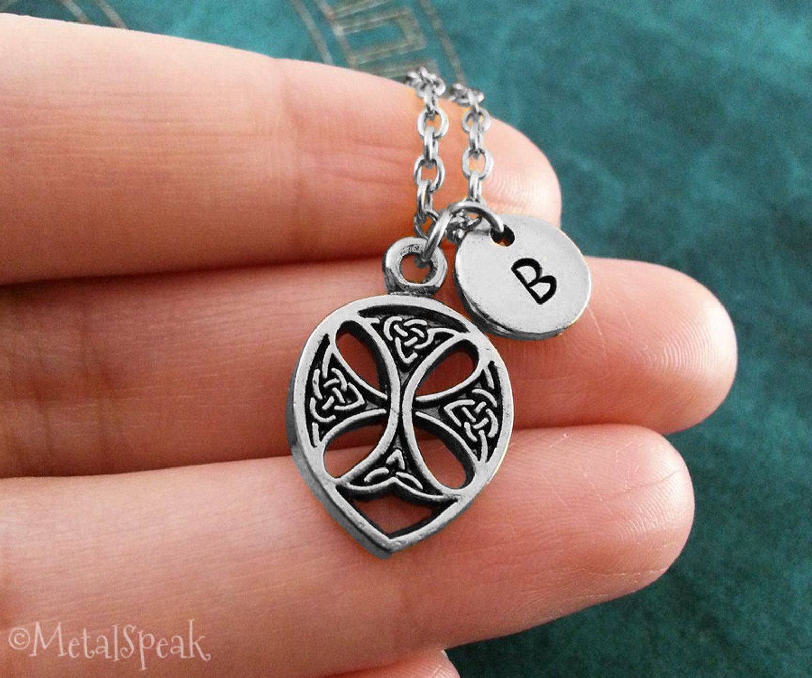 Celtic Cross Necklace Celtic Knot Necklace Celtic Shield | Etsy