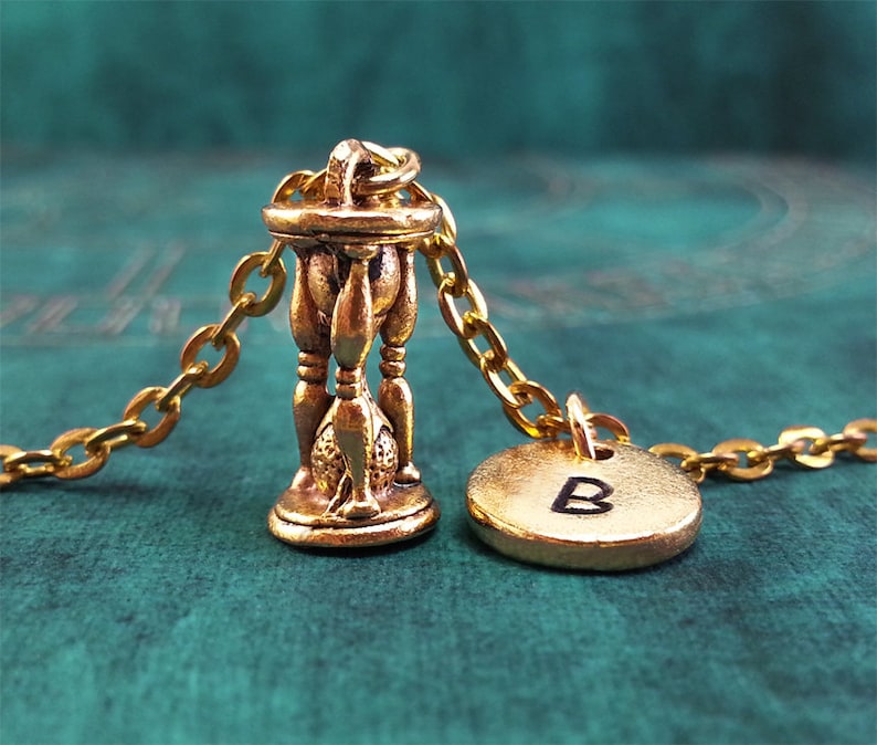 Hourglass Necklace Gold Personalized Image 0