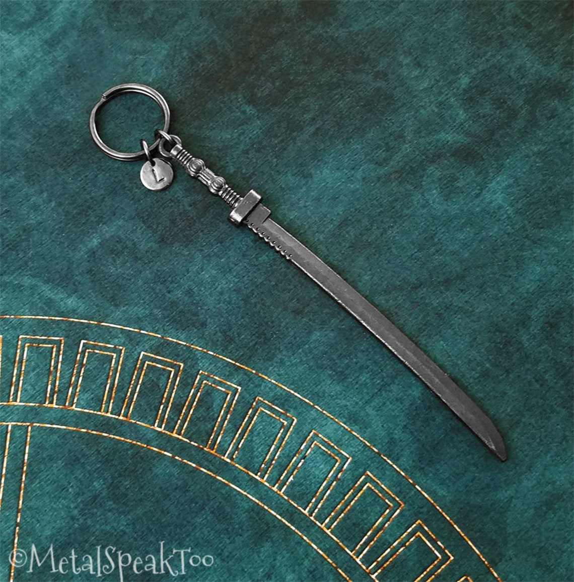 Katana Necklace LARGE Gunmetal Samurai Sword Necklace Japanese Etsy