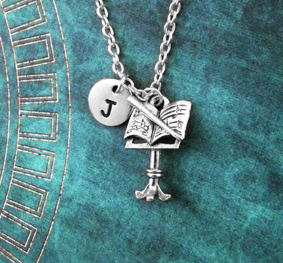 Music Stand Necklace SMALL Silver Sheet Music Necklace Conductor Stand Necklace Music Student Gift Classical Music Gift Music Teacher Gift