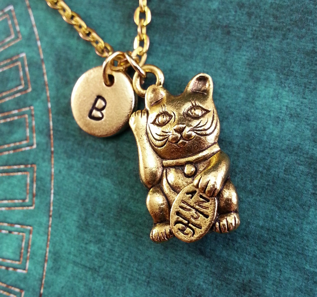 Yellow gold diamond cat necklace – Victorious