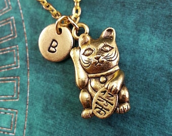 Lucky cat best sale necklace