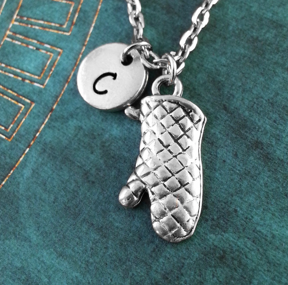 Oven Mitt Necklace Personalized Necklace Oven Mitt Pendant Etsy