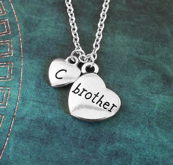 Brother Necklace SMALL Brother Jewelry Brother Charm Necklace Etsy