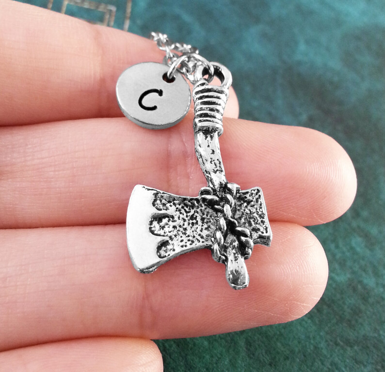 Hatchet Necklace Personalized Necklace Hatchet Pendant Axe Etsy