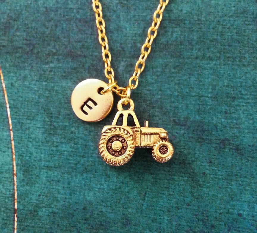 Collier Pendentif Tracteur Vintage R169 En Étain Anglais - Cordon Rose 41 Cm Réglable - Fait Main à Sheffield