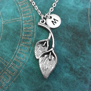 Calla Lily Necklace, Personalized Necklace, Lily Pendant, Custom Necklace, Memorial Necklace, Monogram Necklace, Lilies Charm Necklace