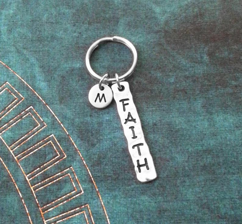 Faith Necklace Stamped Jewelry Faith Jewelry Faith Tag Etsy