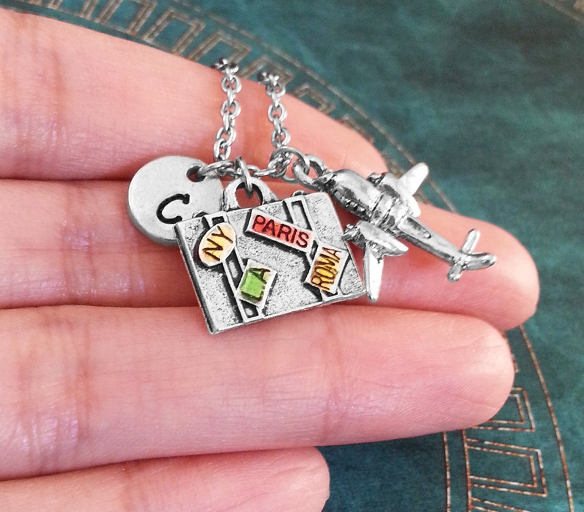 Airplane Necklace Plane Necklace Airplane Jewelry Stewardess Etsy