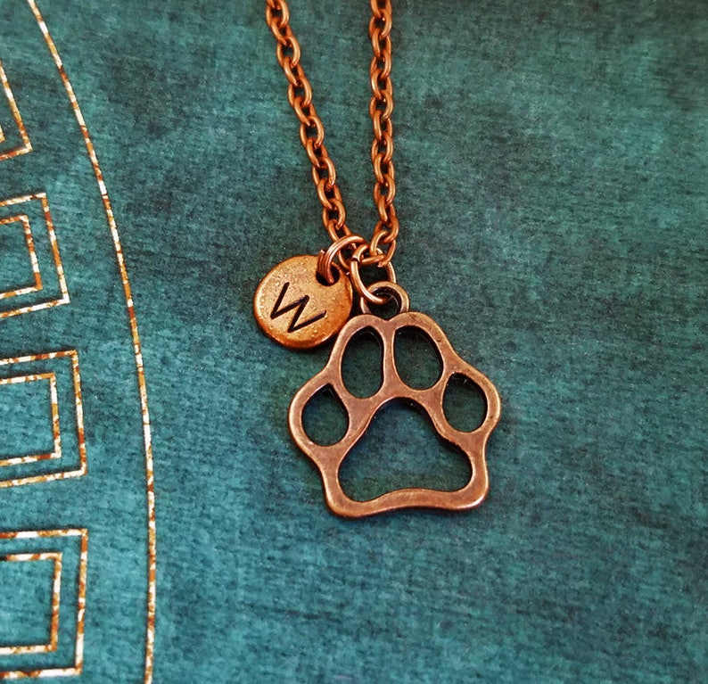 Paw Necklace Dog Paw Charm Necklace Dog's Paw Pendant Etsy