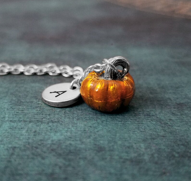 Pumpkin Necklace Small Jewelry Pendant Image 0