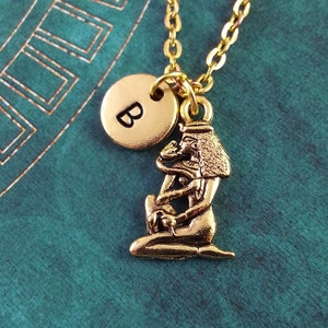 Cleopatra Necklace Egyptian Necklace Custom Necklace Personalized Necklace Engraved Necklace Monogram Necklace, Gold Necklace