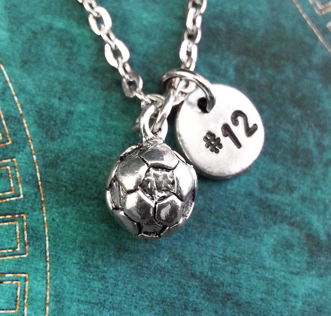 Soccer Necklace SMALL Soccer Ball Necklace Personalized Jewelry Pendant Necklace Custom Necklace