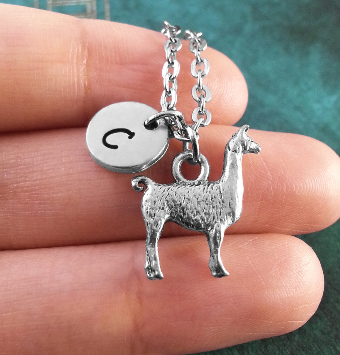 Llama Necklace Personalized Jewelry Llama Pendant Necklace Etsy