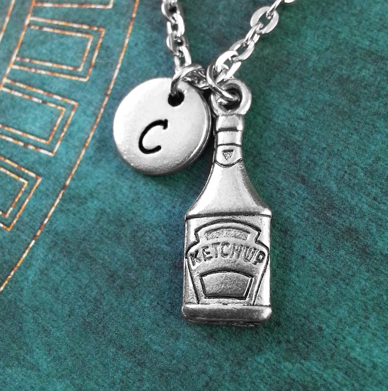 Bottle of Ketchup Necklace Personalized Necklace Ketchup Etsy