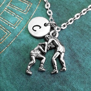 Wrestling Necklace, Personalized Necklace, Wrestler Pendant, Custom Necklace, Westler Charm Necklace, Wrestling Team Gift Wrestling Keychain