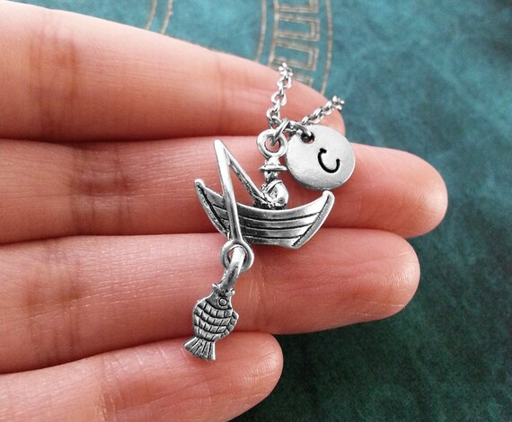 Fisherman Necklace Silver Fishing Necklace Fish Necklace