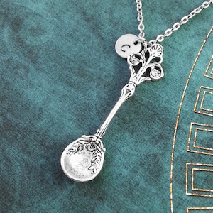 Spoon Necklace LARGE Vintage Spoon Jewelry Personalized Jewelry Monogram Necklace Custom Spoon Gift Antique Spoon Bridesmaid Necklace