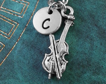 Cello Necklace, Personalized Necklace, Cello Pendant, Gift for Cellist, Silver Cello Charm Necklace, Musical Jewelry, Classical Music Gift